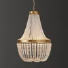 AMELIE Pendant żyrandolarki Lampa złota lampa przemysłowa vintage k9 koralika kryształowe oświetlenie retro salon sypialnia kuchnia hotel kuchenny