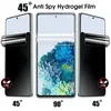 3D Gebogen volledige lijmlijm Privacy Scherm beschermer voor Samsung Galaxy S24 S23 Ultra S22 S21 FE S20 Plus Opmerking 20 Pro S10 S8 S8 S9 Note10 9 8 Ondersteuning vingerafdrukaanraak