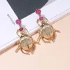 Moda Beetle Dangle Kolczyki Dla Kobiet Punk Simple Animal Geometryczne Kolczyki Akcesoria Biżuteria Prezenty Hurtownie