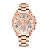 Polshorloges luxe dames roségouden horloge mode dames kwarts diamant polshorloge elegante vrouwelijke armband horloges set eLoj mujerwristwatch