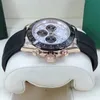 40mm AAA mens automatic mechanical watch rubber watchband folding buckle stainless steel watchbands meteorite face waterproof wristwatch