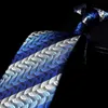 Bow Ties Colorful 63" 160cm Neckties Silk Business For Men Extra Long Size Classic Paisley Blue WeddingBow Fier22