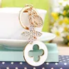 Love Heart Key Chain Rings Bijoux Rigion Charms Flower Clover Keychains Imitation Sac de perle Cartes Pendre Pendre pour les femmes Amant Girls