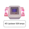 Diodo 4D Diodo Lipo Laser Máquina Equipamento de beleza 650nm 980nm Lipolaser frio Contorno de queima de gordura de emações Reduzir celulite