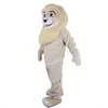 Halloween Plush Beige Lion Mascot Costume Cartoon Animal Theme Character Carnival Festival Fancy dress Adults Size Xmas Outdoor Party Outfit