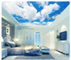 Personalizzato 3D Seta foto murale wallpaper fantasy cielo blu cielo e nuvole bianche per soggiorno camera da letto Zenith soffitto sfondo parete interni decorazioni