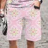 Mannens casual shorts snöflingmönster harajuku mode streetwear baddräkt snabb torr cool elastisk midja män/kvinnor lös 220624