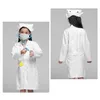 Children Doctors Uniform Kids White Hospital Cosplay Costume for Halloween Props Children Doctors Coat LJ201214