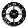 Grande relógio de parede moderno Numeral Roman Decorative Art Classic Classic Indoor Silent Clock para Decoração do escritório da sala de estar