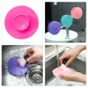 4 Packs Silicone Makeup Brush Cleaning Mat Round Cleaner Cosmetic Pad Portable Washing Tool Scrubber with Suction Cup