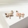 Mini libellula Strumenti artigianali Accessori Glitter colorati Cartoon Orecchino Bracciale con pendente Ciondolo femminile in lega Gioielli a goccia di olio 1221778