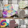 Blankets Home Textiles Garden 2022 Sherpa Blanket 150X130Cm Sunflower Floral Leopard 3D Printed Adt Kids Winter Plush Shawl Couch Sofa Thr