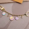 Chain Style Keychain Luxury Designer Round Pendant Gold Key Buckle Classic Letter Shape High Quality Stylish Keychains Bag Ornaments