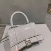 Sacs à main en cuir pour femmes, sac sablier polyvalent en crocodile, sacoche portable, liquidation, début du printemps, nouvelle collection