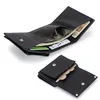 Portafogli royal bagger vera mucca in pelle corta Women Women Small Motorcycle Fashion Borse Tri-Fold Card Porta della carta per ladieswal336o