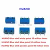 Commutateur 2-5pcs / lot Huano Mouse Micro Red Yellow Rose Blanc Bleu Bleu Dot Green Shell 80 millions de boutons de maintenance