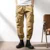 Men's Pants Cargo Men Spring Autumn Casual Streetwear Smart Fashion Clothing Ankle Length 9 Part Trousers Japan Style PantsMen's Drak22