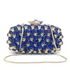 Bolsas de noite Design Skull Clutch Designer Women Purse Soiree Pochette Rhinestones Crystal Party Bagsevening