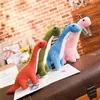 50~120cm Cuddly Dinosaur Tanystropheus Stuffed Toy Plush Dino Blue/Wine Red/Green/Pink Girls Boys Xmas Plushie Gift 220425