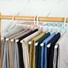 Multi-layer broek hanger horizontaal of verticaal vouwbare roestvrijstalen kleding rack kast opslag voor stropdas sjaal gratis 220408