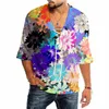 Camisas casuais masculinas Chegadas de roupas de cor para homens harakuju art roupas étnicas Padrões sólidos colar de gola francesa retirada