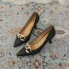 Dress Shoes Temperament Spring 2022 Women's Stiletto Pointed Toe Shoes, Black Shallow Mouth All-match