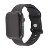 Für Apple Watch -Bänder Silikon -Straps Smartwatch 7 6 5 4 3 2 1 SE mit Doppelschnallen -Metallknopf kompatibel für IWatch 41/38/40 mm 45/44/42mm
