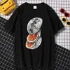 Мужские футболки Креативные принты Футболка с принтом планеты Фрукты Мужские летние топы Дышащие потные футболки Модная футболка с круглым вырезом Одежда для мужчин W220409