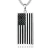 Man 18K guld silver flagga av USA: s hänge halsband mode hiphop smycken
