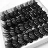 18 çift/set 11-27mm Mink Kirpik Kabarık Kirpikler Dramatik Dağınık Uzun Yanlış Kirpik Makyaj Toptan 3D Mink Kirpik