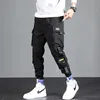 Harajuku band harem joggare män lastbyxor mode dragsko byxor streetwear hip hop casual fickor spår 220323