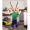 Costumi della mascotte dell'antilope di simulazione Vestito da personaggio dei cartoni animati di alta qualità Vestito da festival all'aperto per feste di compleanno per adulti di Halloween
