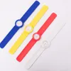 Reloj de pulsera Unisex de goma Jelly Slap Snap para niños y niñas, regalo de mano YS222