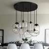 Lampes suspendues simples pour cuisine, décorations de noël suspendues pour la maison, salle à manger, Bar, luminaire décoratif en verre