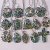 Colares pendentes jóias femininas miçangas naturais da zelândia azul
