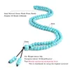 Collane con ciondolo Fatti a mano Collana bohémien Bracciale Trendy Uomo 6mm Natural Blue Stone Onyx Beads 108 Mala Friend Vintage JewelryPend