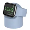 Tragbare runde Silikon-Smartwatch, tragbares Gerät, Ständer, Halterung, umweltfreundliches Dock für Apple Watch Serie 7, 6, 5