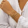 Link Chains Bracelets Sets Letter E Charm Bracelet for Women Crystal Tennis Bracelets&Bangles Wrist Jewelry Gift