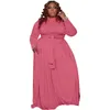 Tracksuits Women's Plus Size Two Piece Set Women Clothing Fashion Urban Leisure Commuter Long Sleeve Pure Color Printing Wholesale