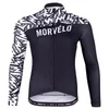 2024 Morvelo Winter Fleece Windproof Cycling Jacket Windjacket Thermal MTB Biking Coat Mens Warm Up Jacket