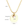 Pendant Necklaces Round Pendants With Imitation Pearl For Women/Girl Stainless Steel Bead Chain Party Collares MujerPendant