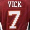 coe1 2022 New NCAA Virginia Tech Hokies Football Jersey 7 Michael Vick College Taille Jeune Adulte Rouge