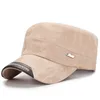 Printemps automne nouvelles lettres lavées militaires chapeaux hommes décontracté coton plat-dessus armée casquette en plein air Protection solaire chapeau réglable