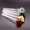 5.5 "inch Lengte Schedel Pijpen Waterpijpen Glazen Lepel pijp Pyrex Tabakspijpen mini hand water bongs dab booreiland