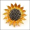 Ny ankomst Noosa 18 mm Ginger Snap Knappar Charms Sunflower Design Fit Armband Halsband Ring Örhängen Utbytbar Drop Leverans 2021 C