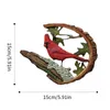 Decorative Objects & Figurines Bird Ornament Handmade Resin Crafts Realistic Half Circle Home Decoration Cardinal Wood Carving Stepping On B