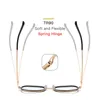 Fashion Sunglasses Frames Women Round Blue Light Glasses Alloy Spring Hing Patchwork Color Frame Professional Custom Prescription Eyewear Ey