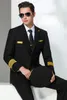 Survêtements pour hommes Haut de gamme Aviation Slim-fit Captain Uniforms Male Air Junior Pilot Suits