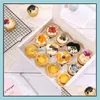 50st 12 kopp muffin cupcake box med tårta bricka Kraft papper bärare bröllop födelsedag efterrätt förpackning fall fest godis dropp leverans 2021 k