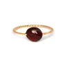 Bohème fait à la main pierre naturelle anneau pour femmes Vintage Quartz irrégulière perles rondes bague femme guérison Reiki bijoux